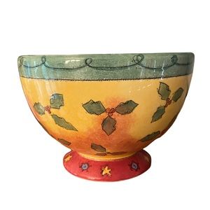 The Sweet Shoppe Christmas Footed Candy Mixing Bowl by Sue Zipkin